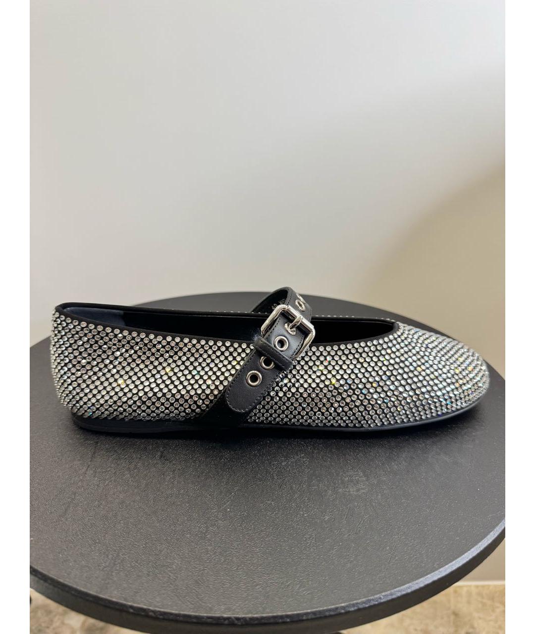 MIU MIU Черные кожаные балетки, фото 5