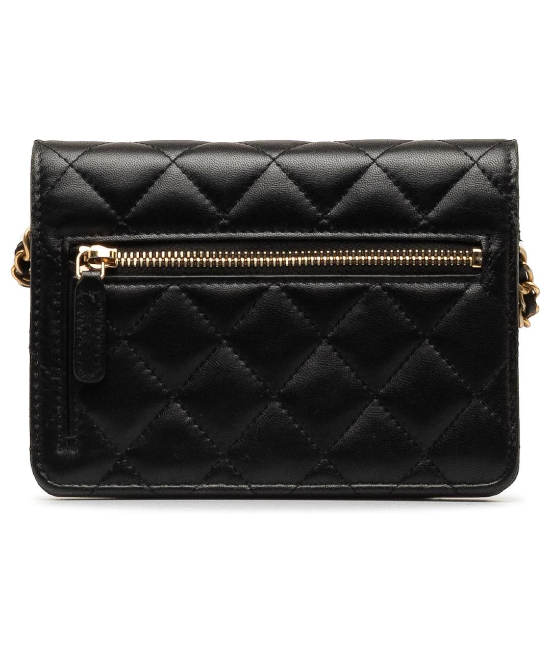 CHANEL Черный кожаный кошелек, фото 2