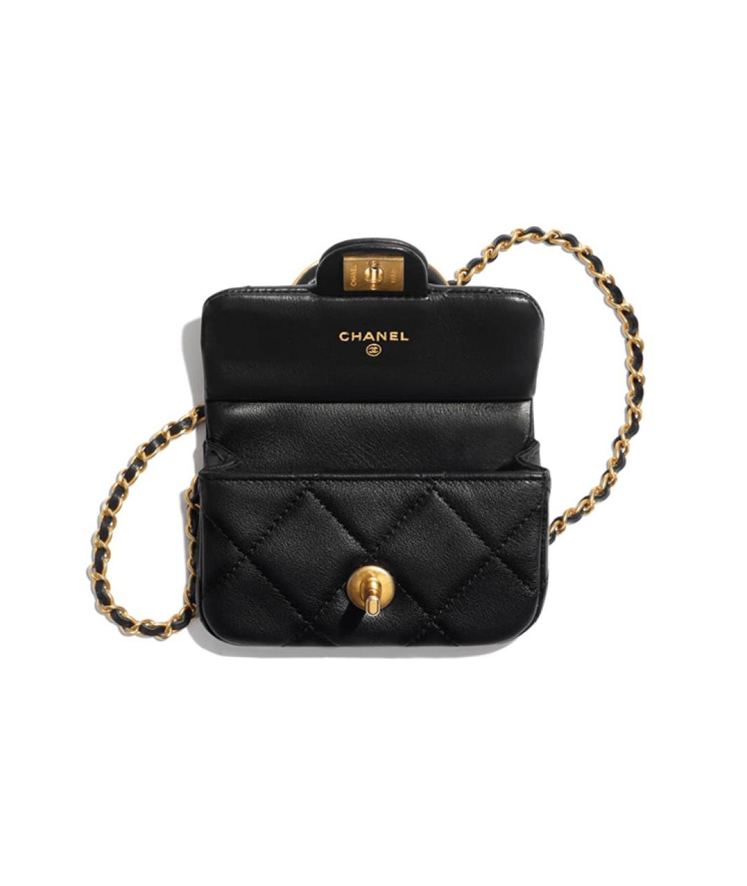 CHANEL Черный кожаный кошелек, фото 2