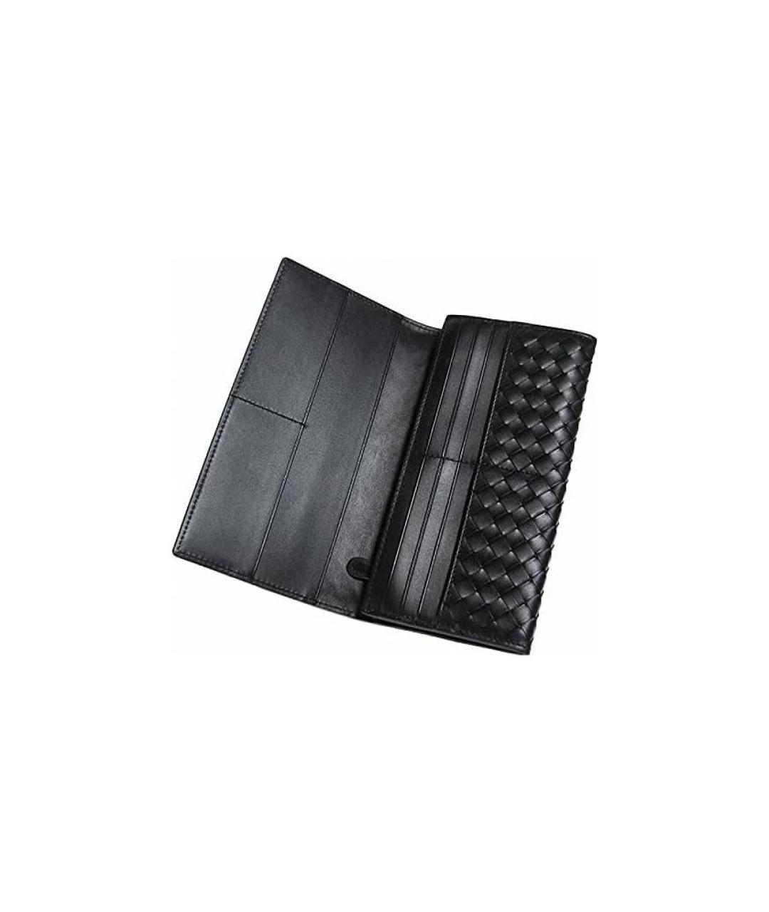 BOTTEGA VENETA Черный кожаный кошелек, фото 5