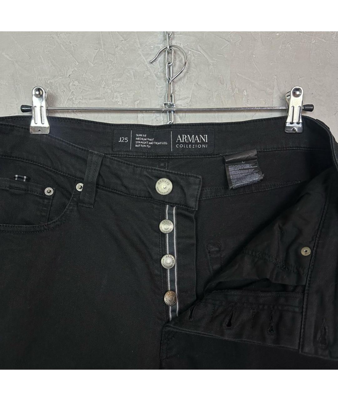 ARMANI COLLEZIONI Черные хлопко-эластановые джинсы скинни, фото 6