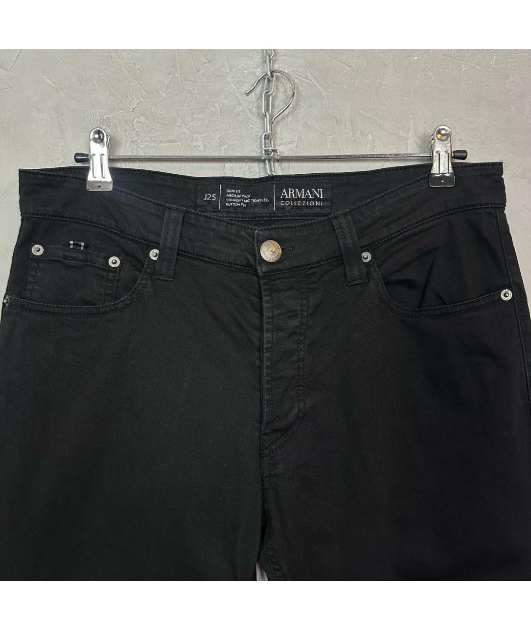 ARMANI COLLEZIONI Черные хлопко-эластановые джинсы скинни, фото 5