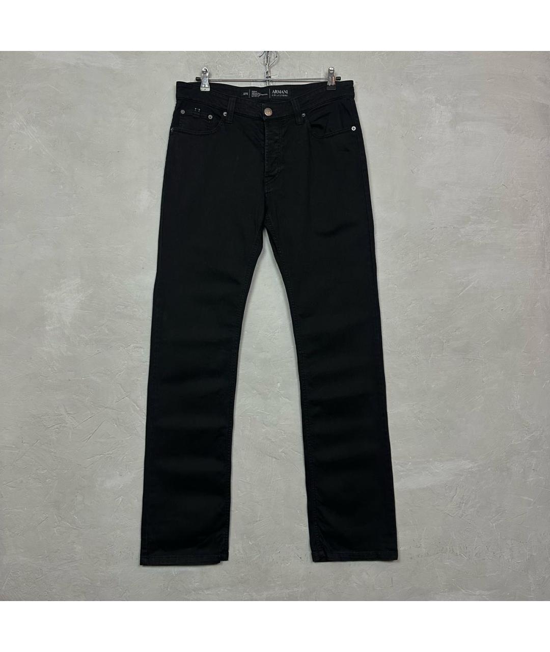 ARMANI COLLEZIONI Черные хлопко-эластановые джинсы скинни, фото 9