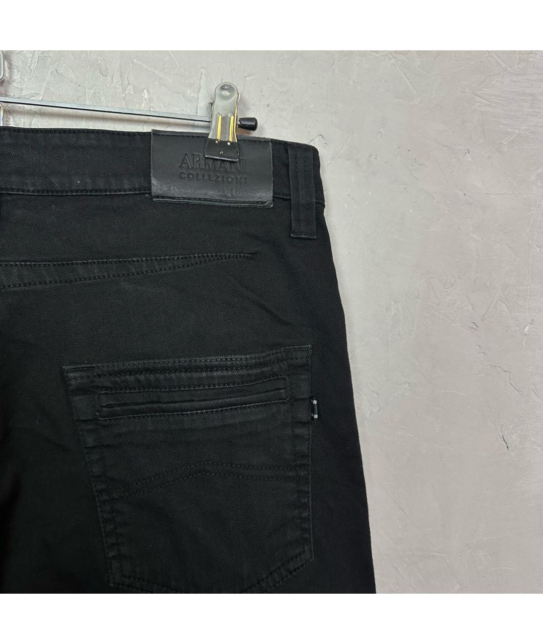 ARMANI COLLEZIONI Черные хлопко-эластановые джинсы скинни, фото 4