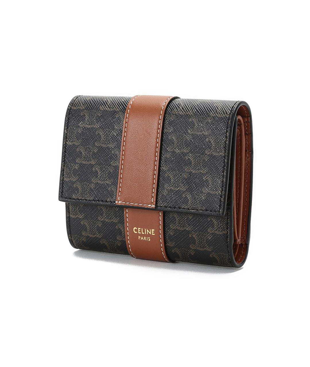 CELINE Коричневый кошелек, фото 2