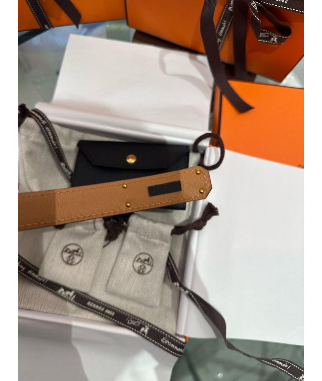 HERMES Черный кожаный ремень, фото 6