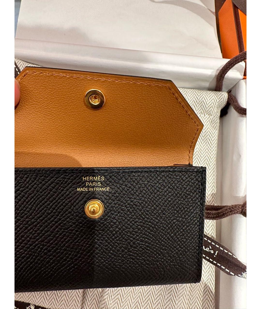 HERMES Черный кожаный ремень, фото 3