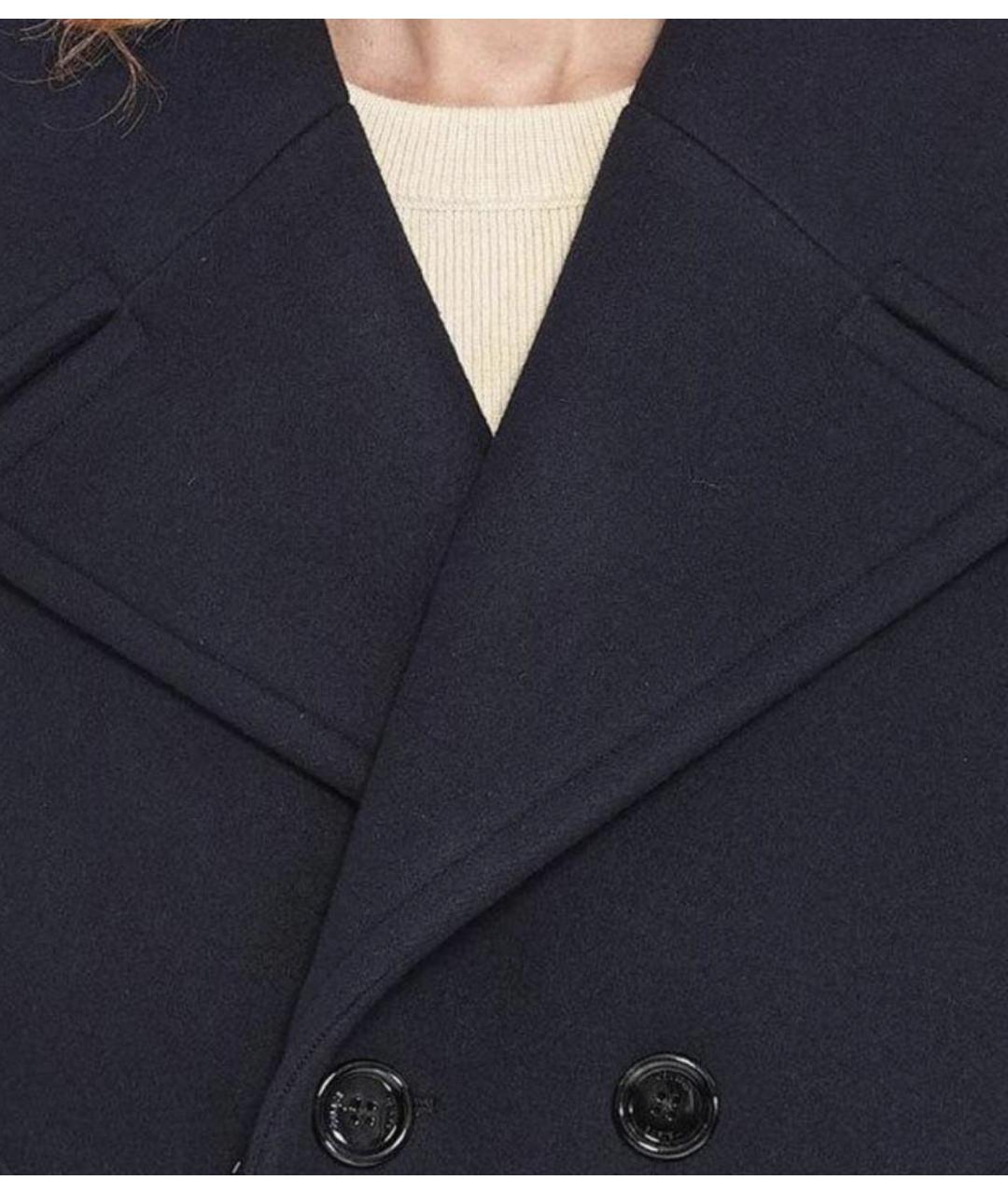 CELINE Темно-синее шерстяное пальто, фото 3