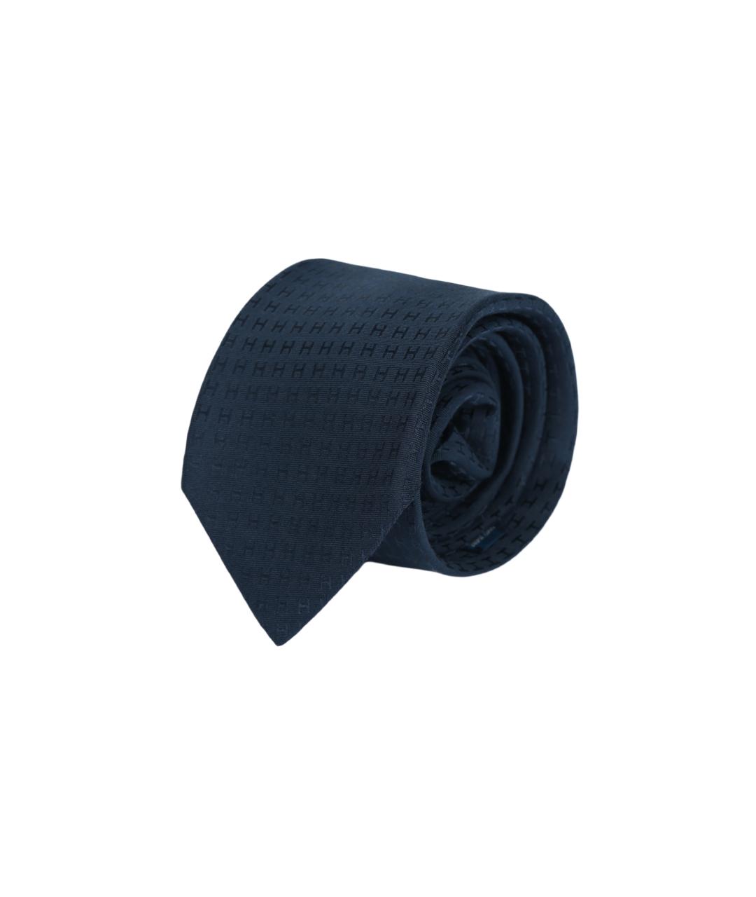 HERMES Синий шелковый галстук, фото 2