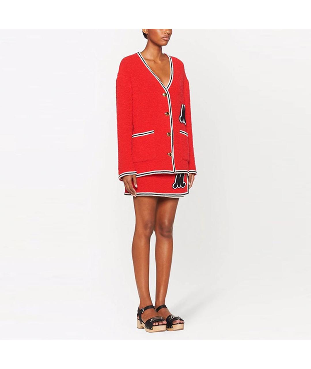 MIU MIU Красный шерстяной кардиган, фото 4