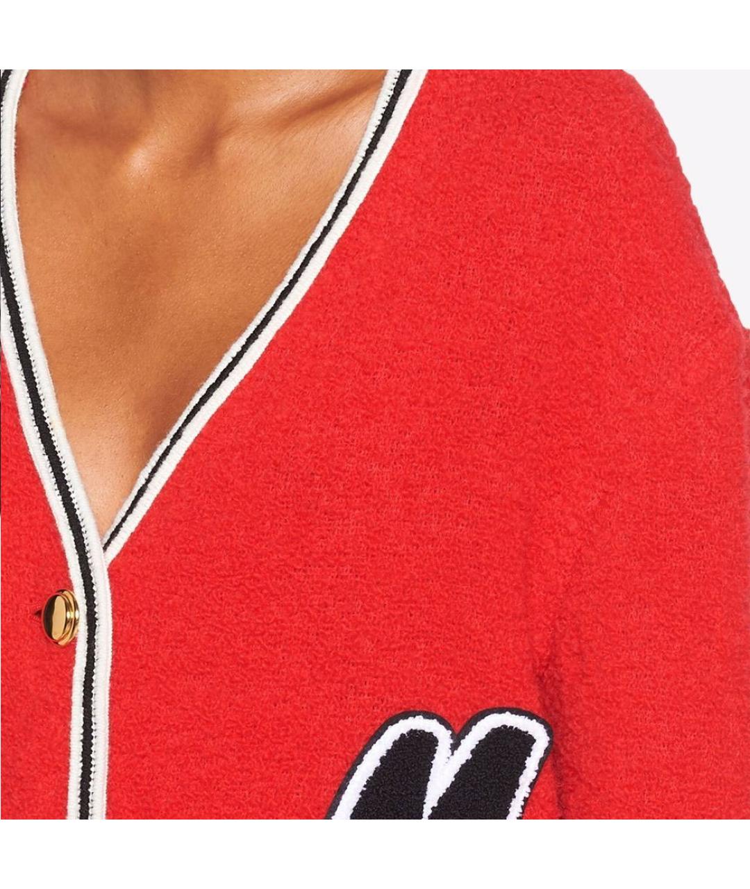 MIU MIU Красный шерстяной кардиган, фото 5