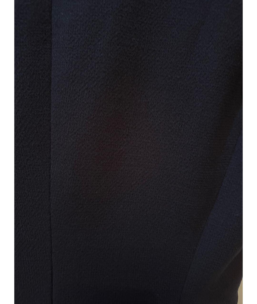 CHRISTIAN DIOR Темно-синее шерстяное повседневное платье, фото 4