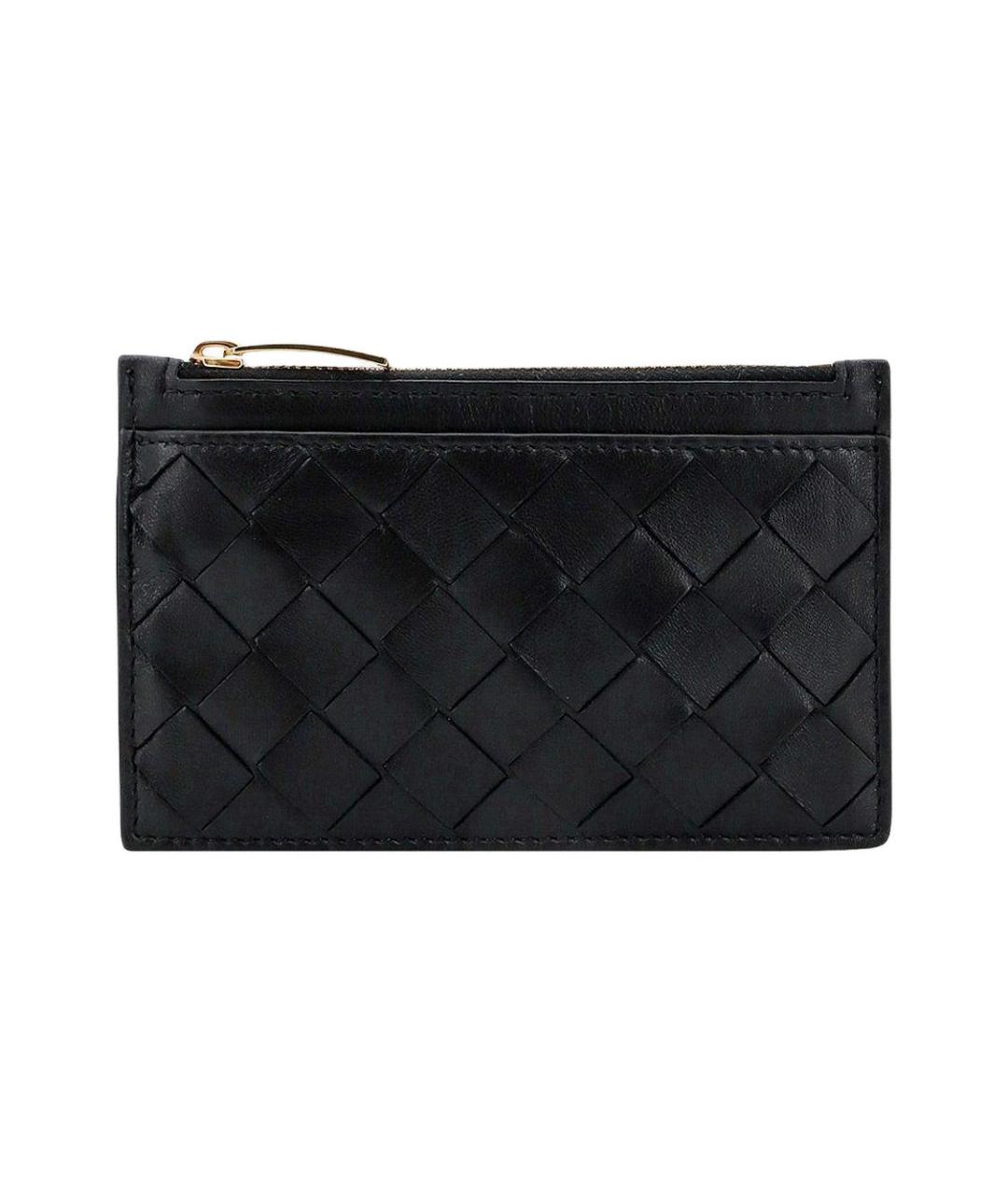 BOTTEGA VENETA Черный кожаный кошелек, фото 1