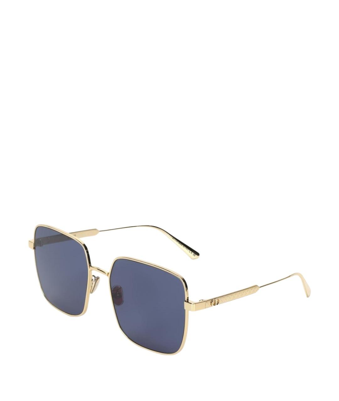 CHRISTIAN DIOR Золотые металлические солнцезащитные очки, фото 1