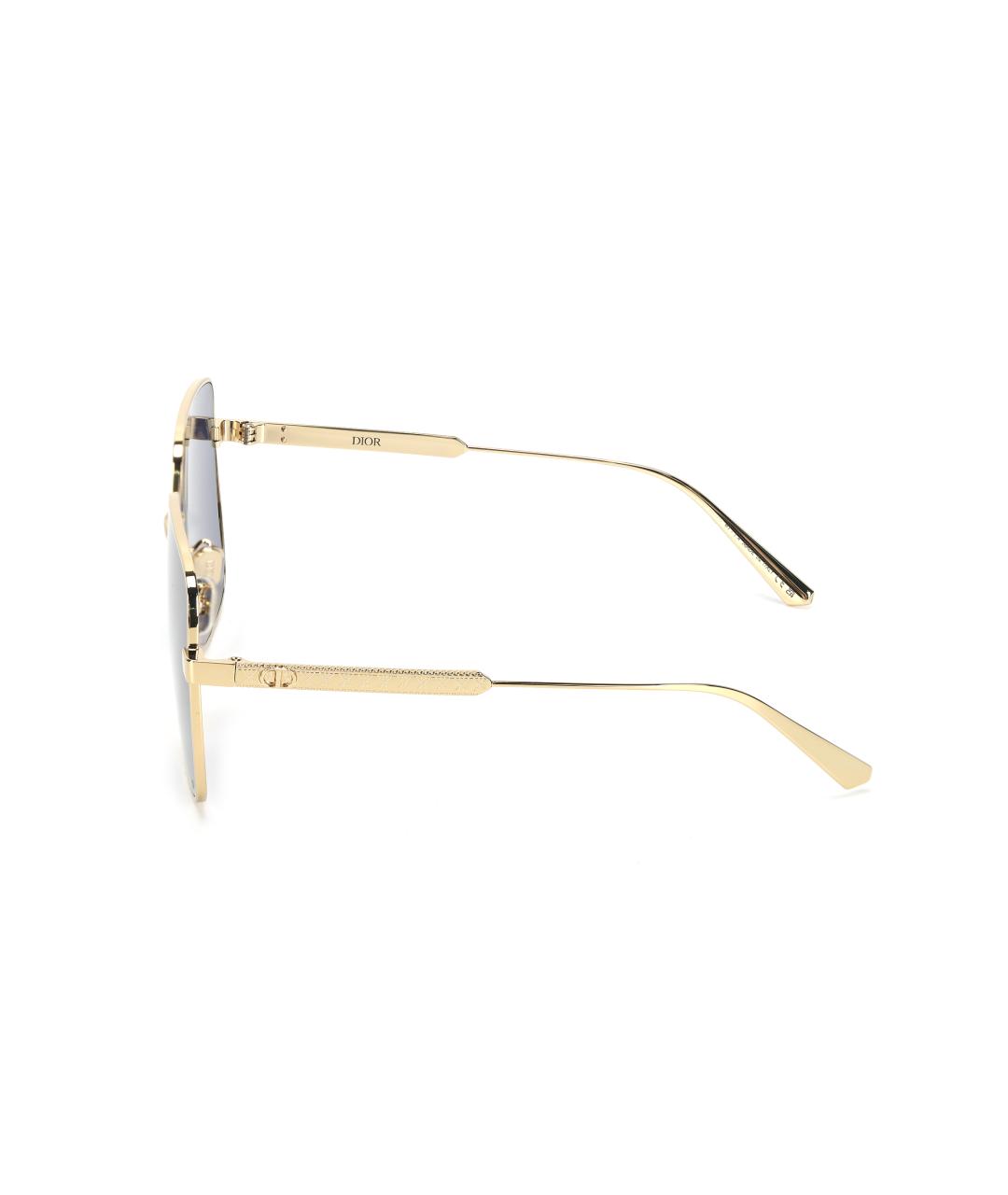 CHRISTIAN DIOR Золотые металлические солнцезащитные очки, фото 3