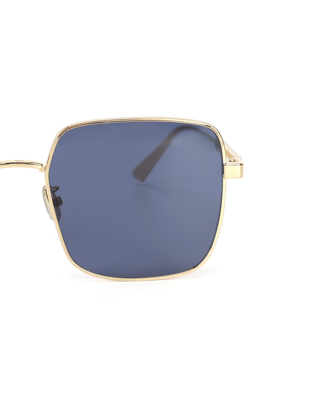 CHRISTIAN DIOR Золотые металлические солнцезащитные очки, фото 5