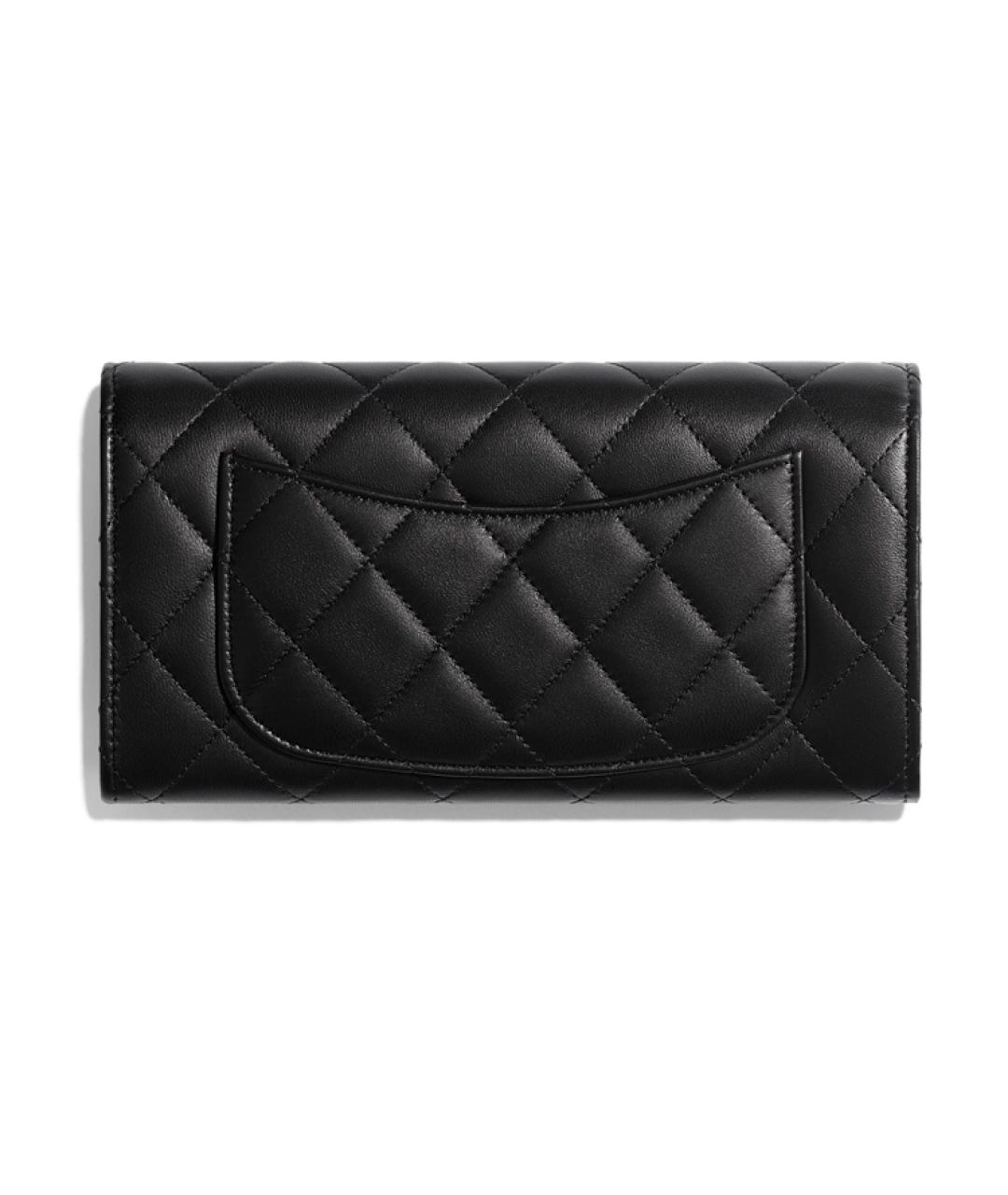 CHANEL Черный кожаный кошелек, фото 2