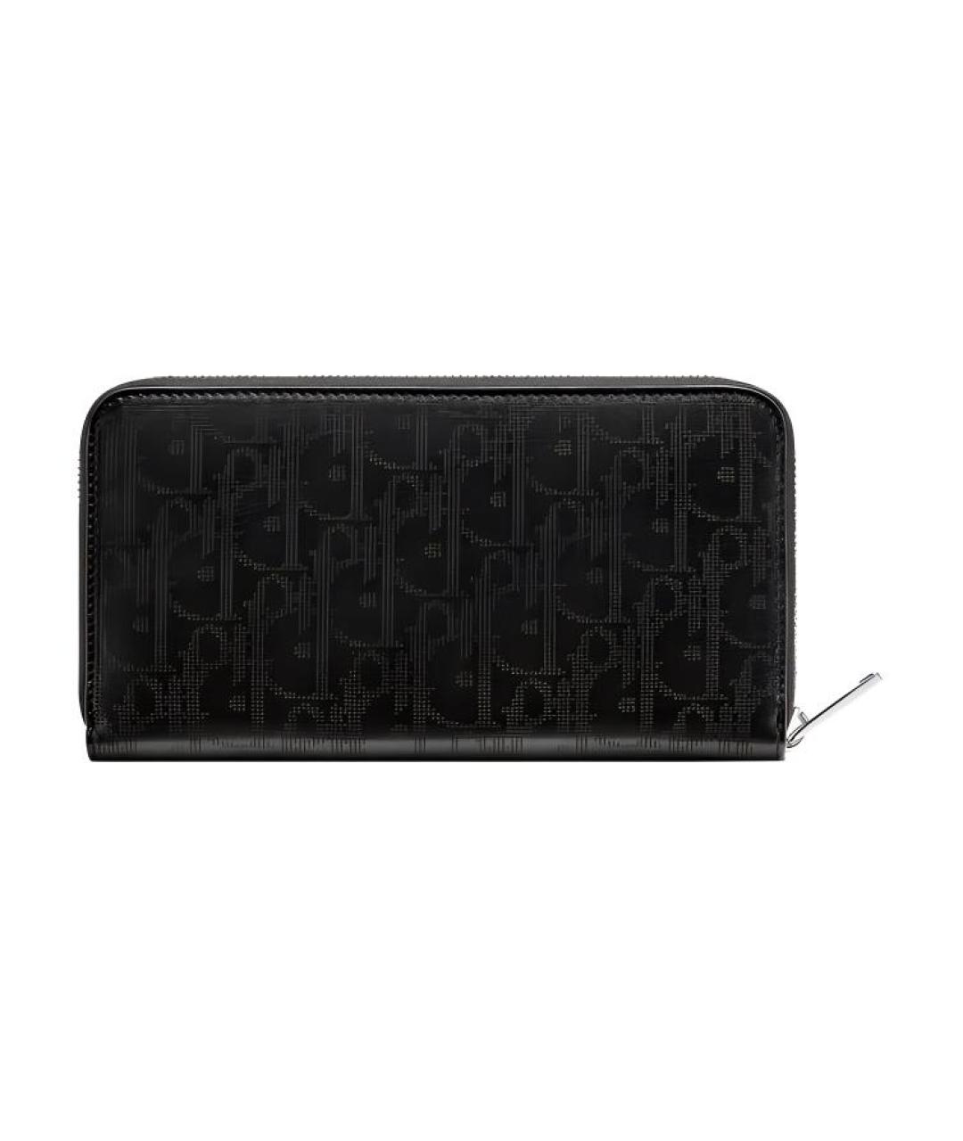 CHRISTIAN DIOR Черный кожаный кошелек, фото 3