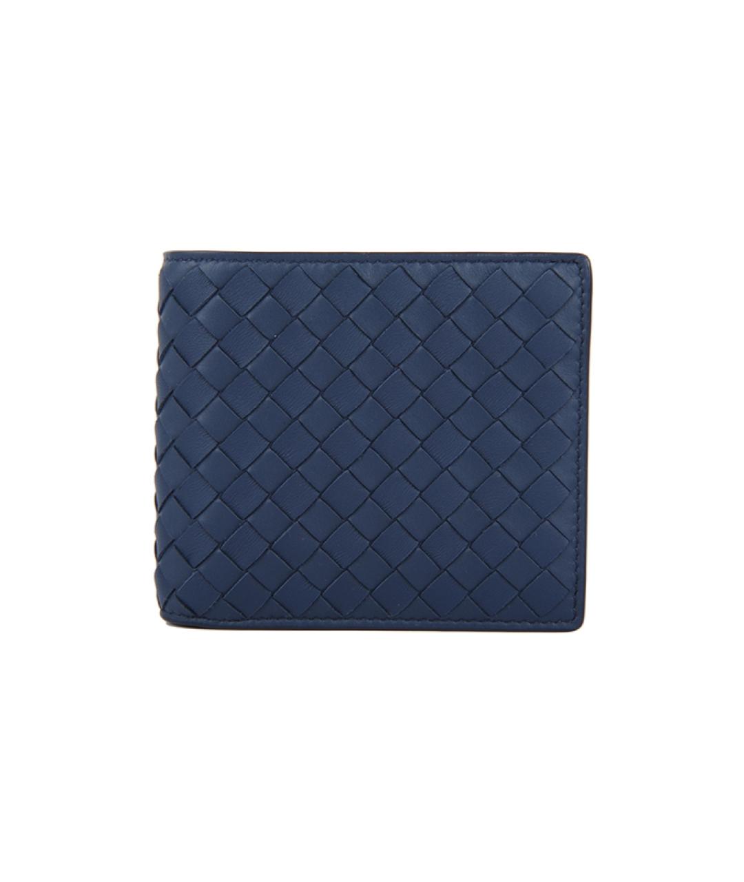 BOTTEGA VENETA Темно-синий кожаный кошелек, фото 1