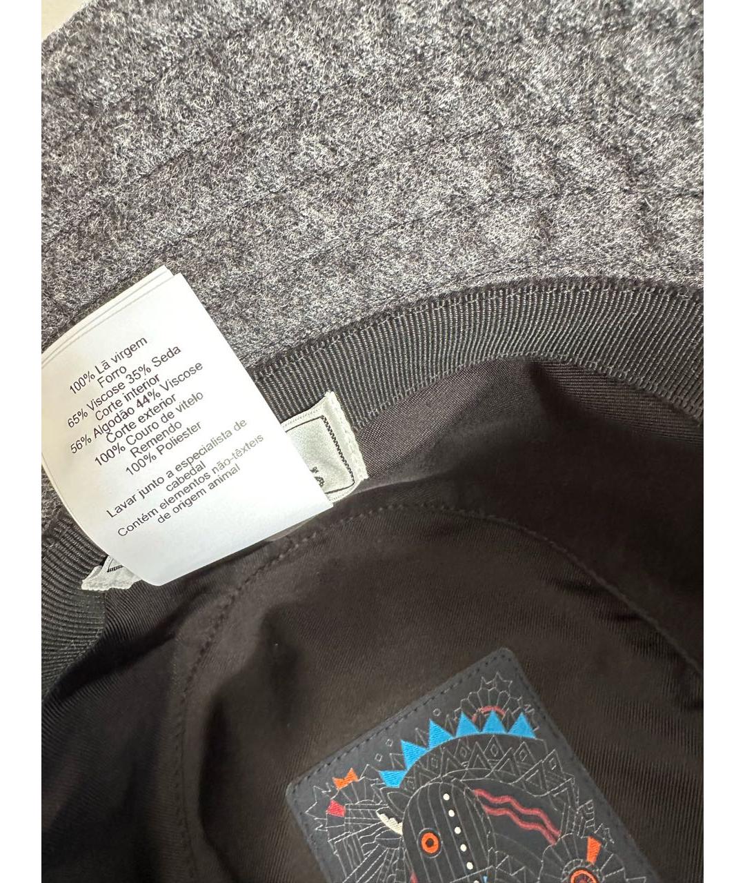 HERMES Серая кашемировая панама, фото 7