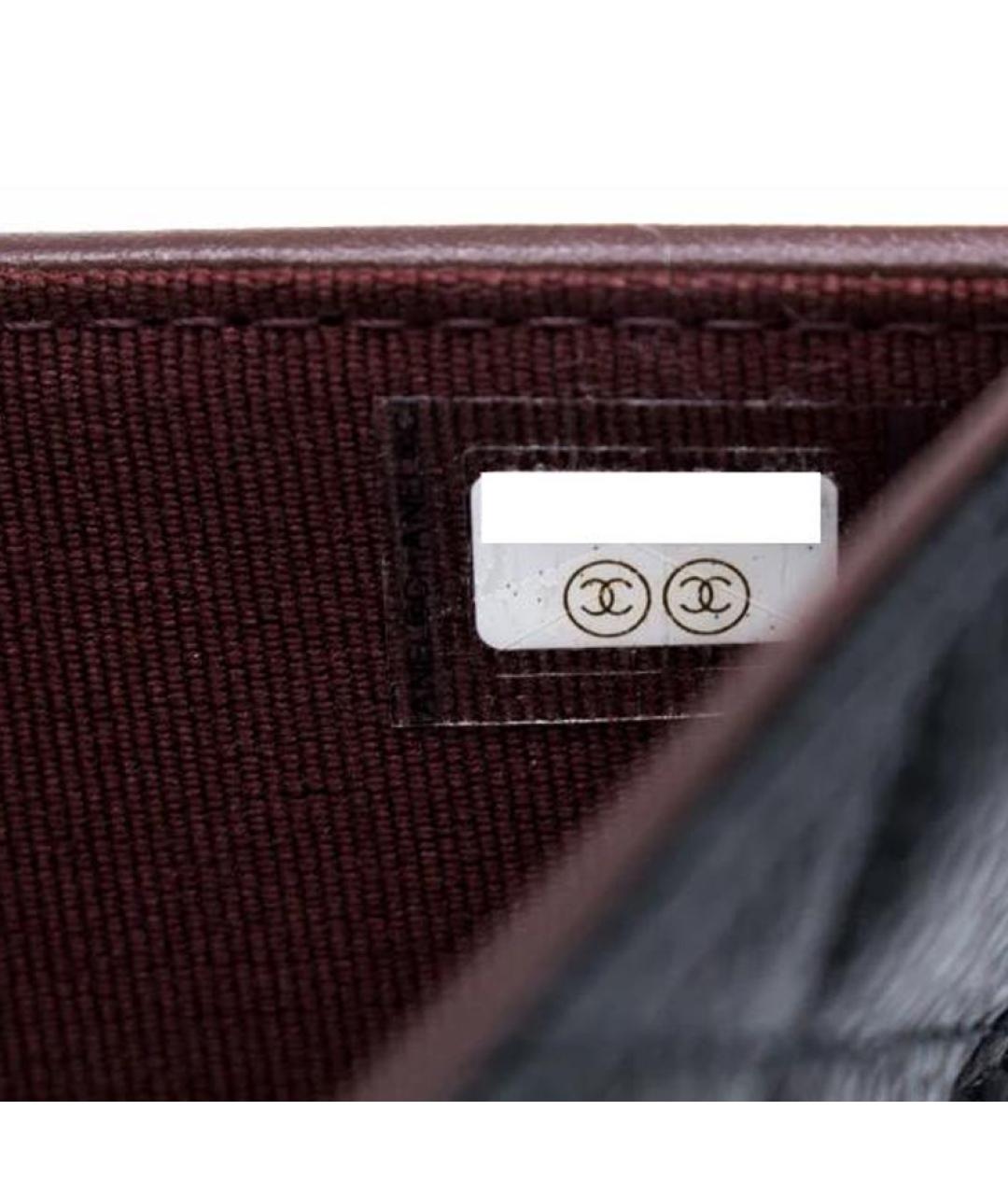 CHANEL Черный кожаный кошелек, фото 7