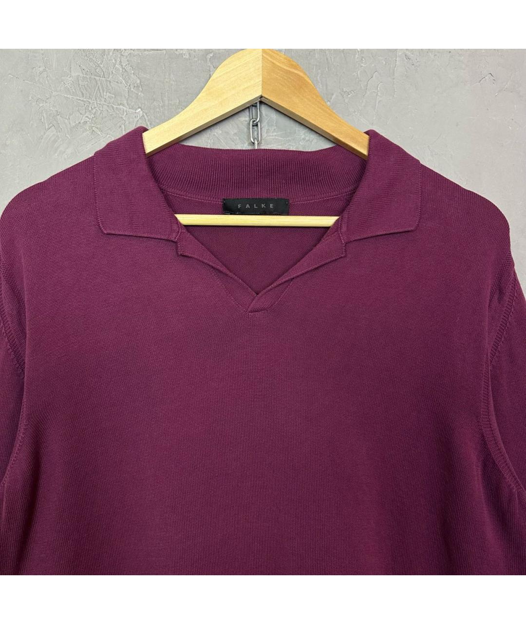 FALKE Бордовый хлопковый джемпер / свитер, фото 4