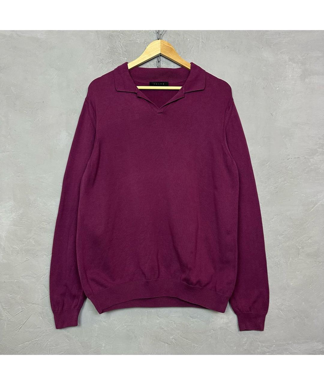 FALKE Бордовый хлопковый джемпер / свитер, фото 7