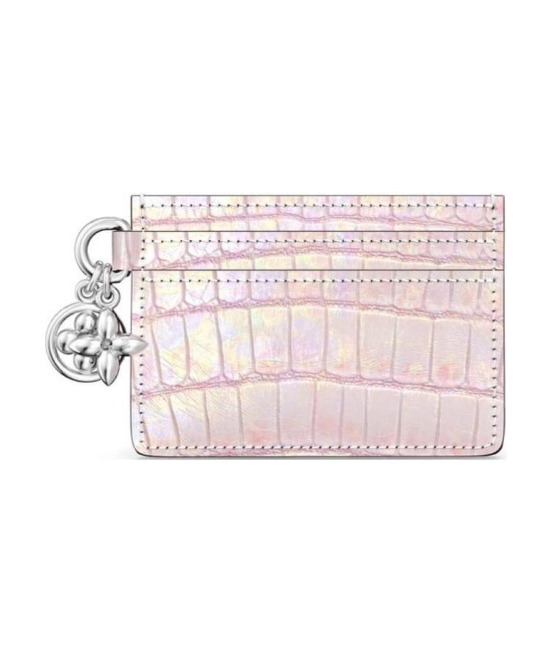 LOUIS VUITTON Розовый кардхолдер из экзотической кожи, фото 1