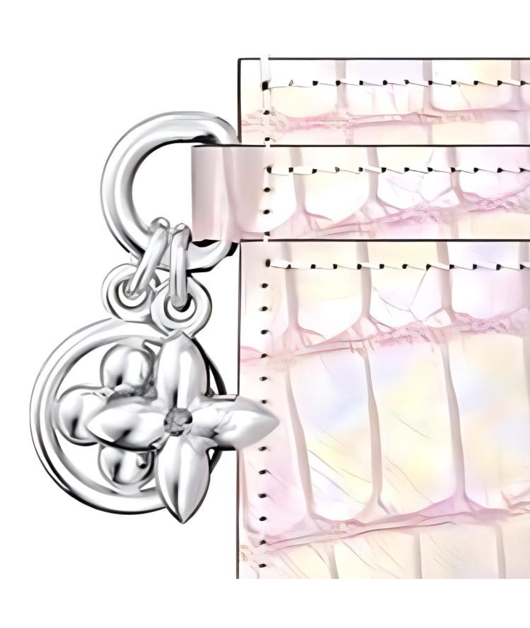 LOUIS VUITTON Розовый кардхолдер из экзотической кожи, фото 2