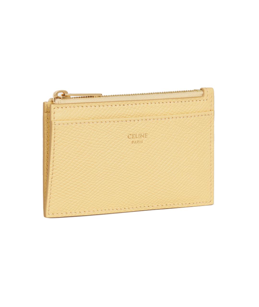 CELINE Бежевый кожаный кардхолдер, фото 2