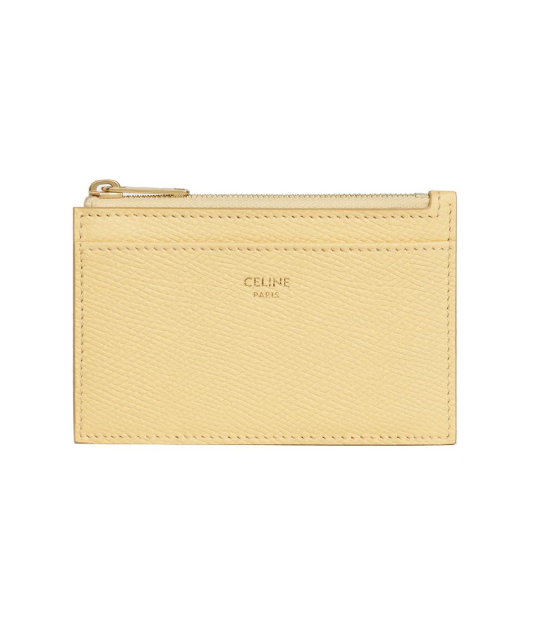 CELINE Бежевый кожаный кардхолдер, фото 1