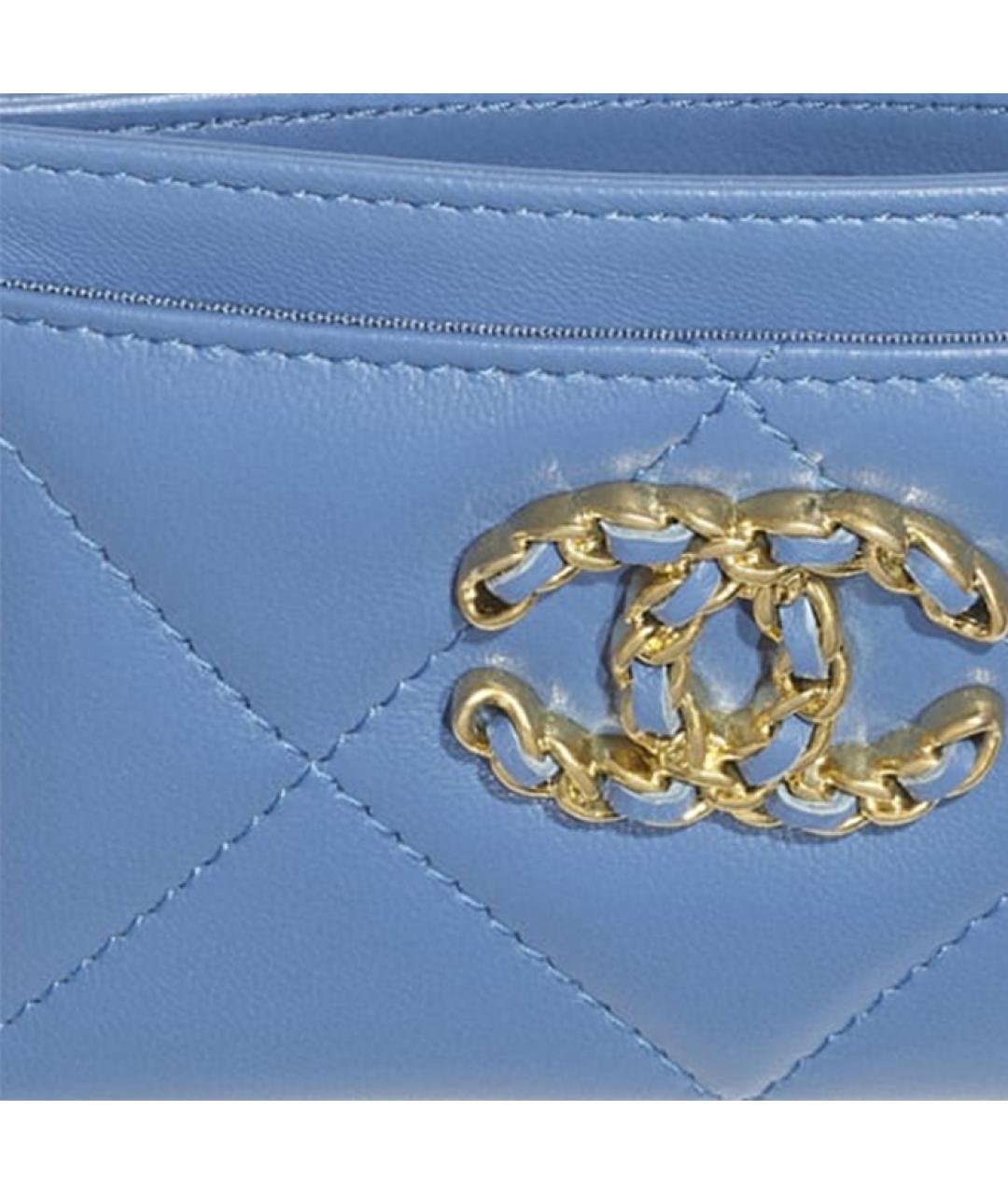 CHANEL Синий кожаный кардхолдер, фото 5