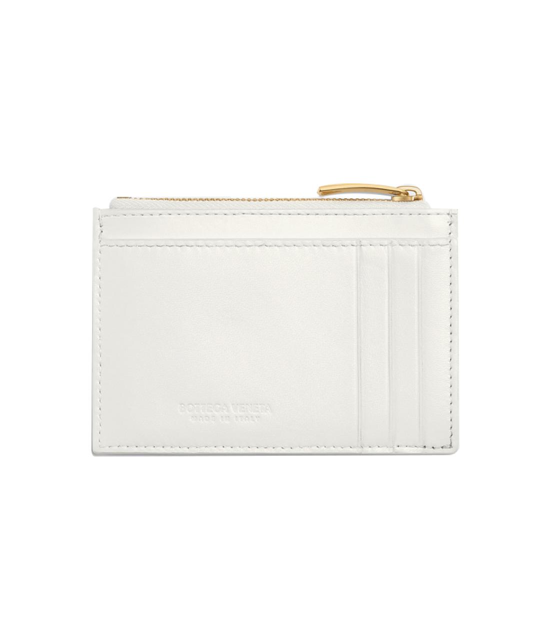 BOTTEGA VENETA Белый кожаный кошелек, фото 2