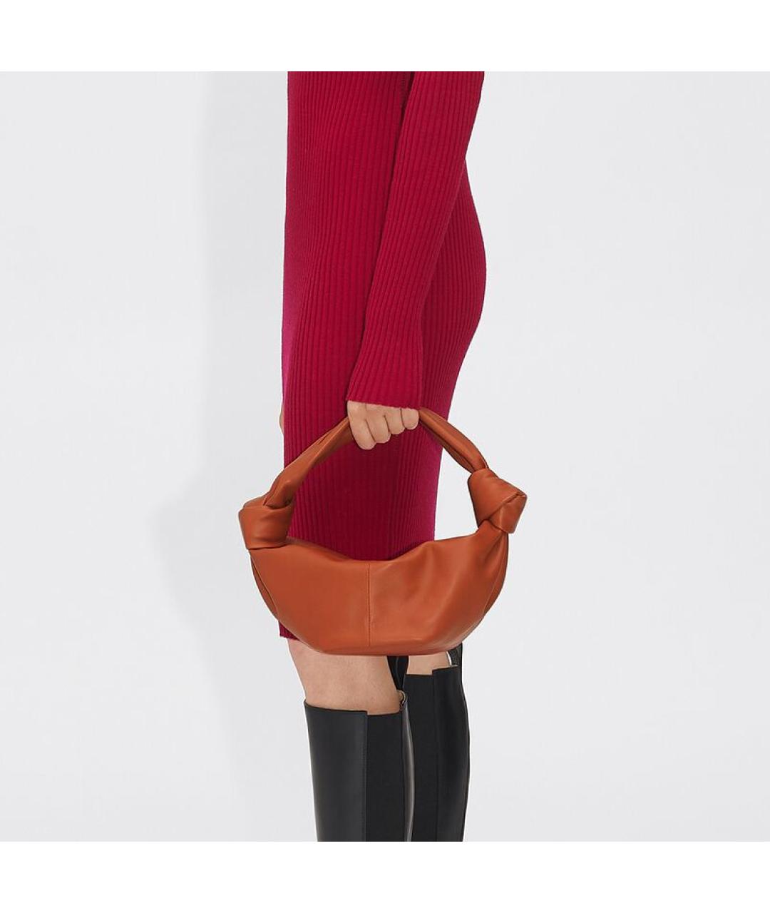 BOTTEGA VENETA Коричневая кожаная сумка через плечо, фото 6