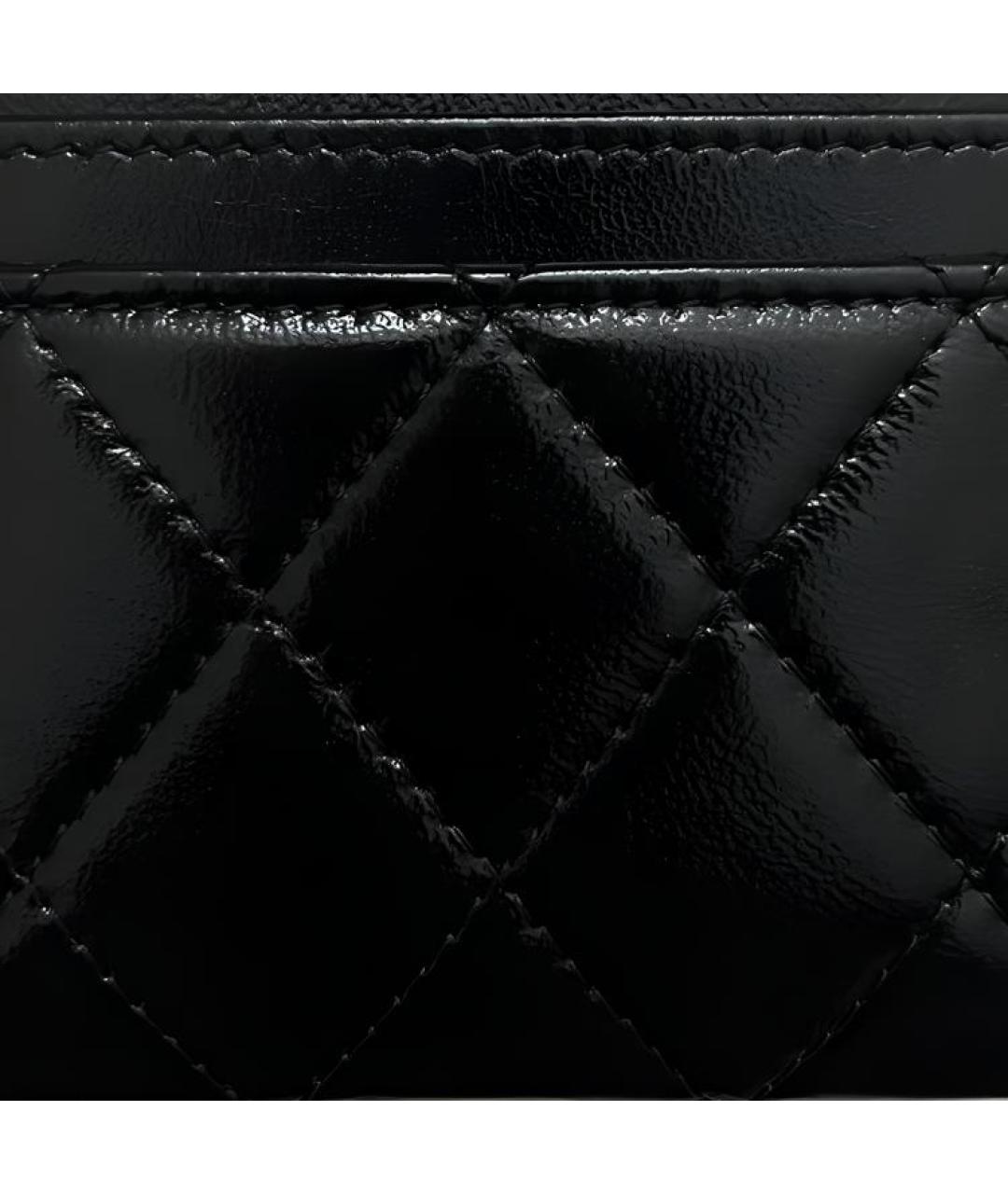 CHANEL Черный кожаный кардхолдер, фото 3