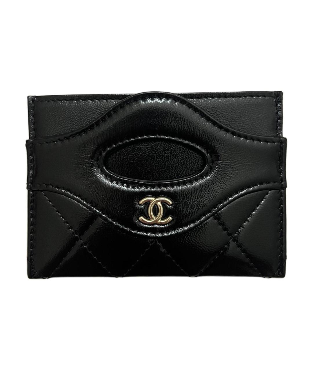 CHANEL Черный кожаный кардхолдер, фото 1