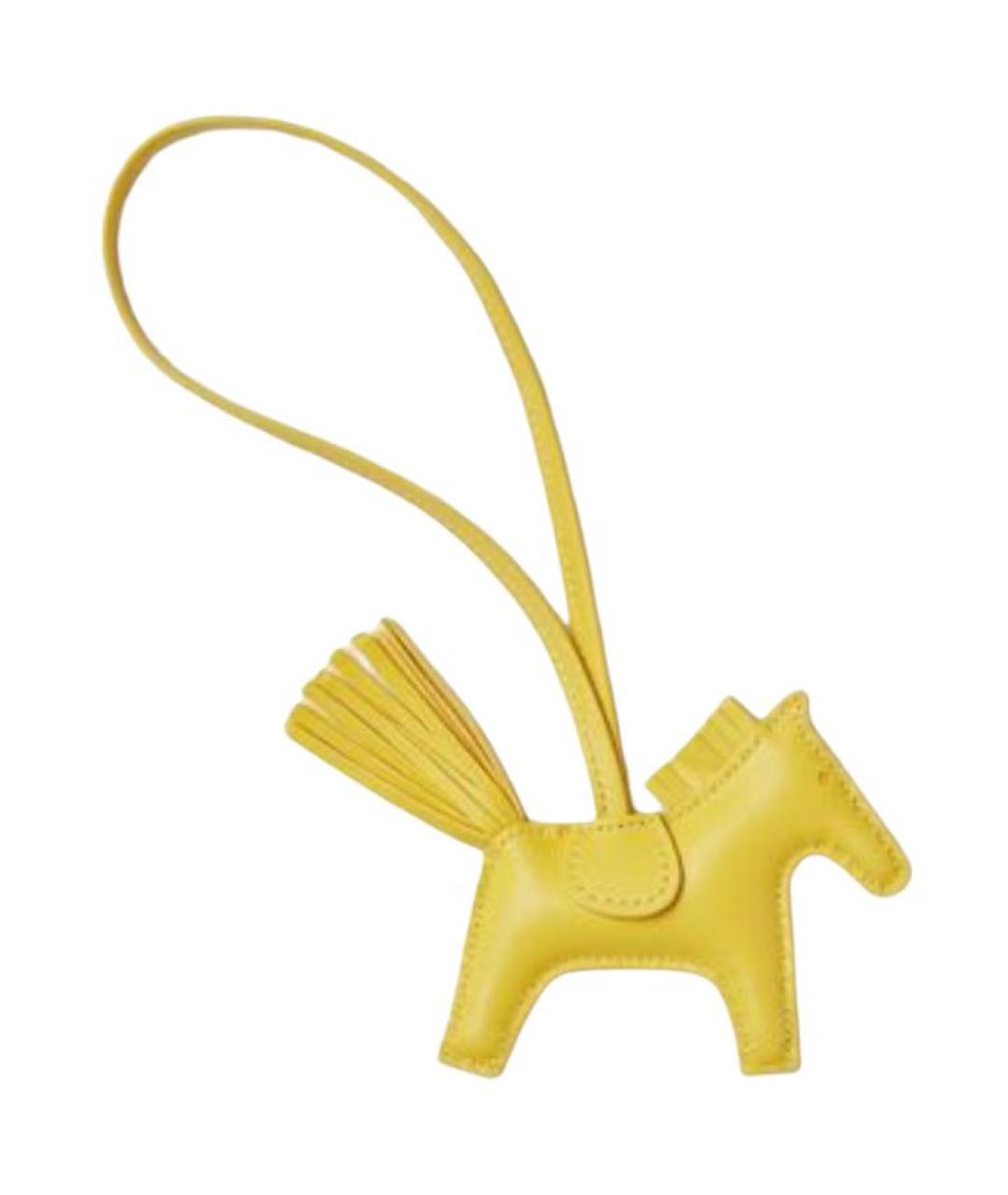 HERMES Желтый брелок, фото 2