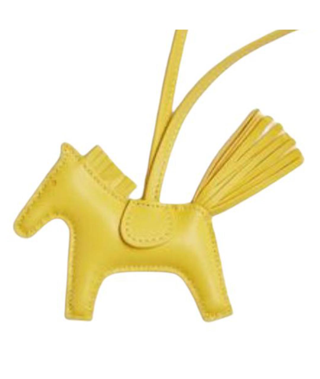 HERMES Желтый брелок, фото 3