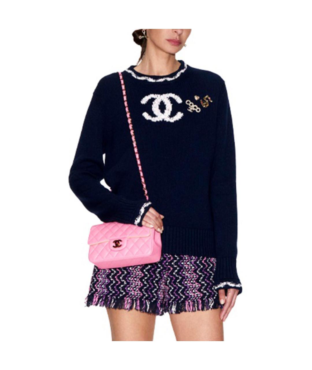 CHANEL Синий хлопковый джемпер / свитер, фото 2