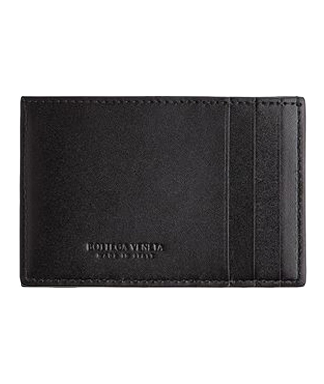 BOTTEGA VENETA Черный кожаный кошелек, фото 2