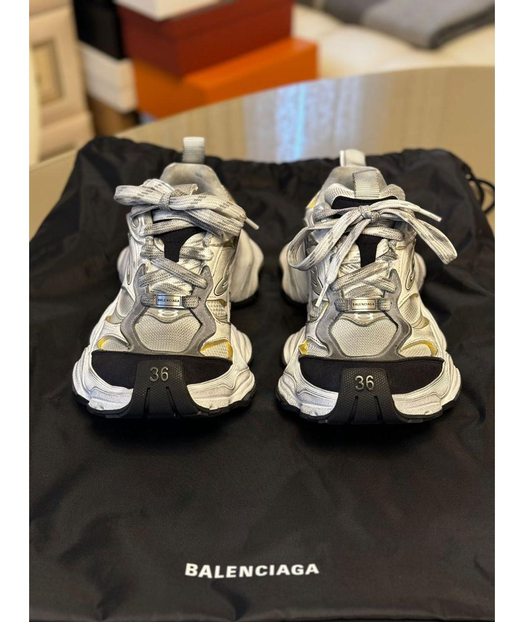 BALENCIAGA Белые текстильные кроссовки, фото 2