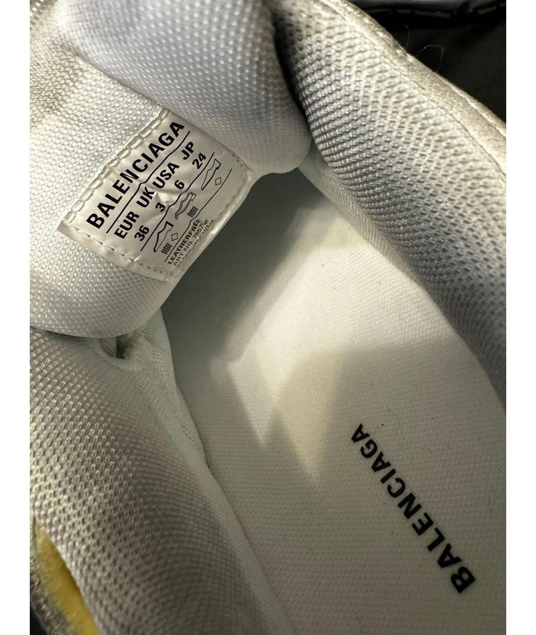 BALENCIAGA Белые текстильные кроссовки, фото 4