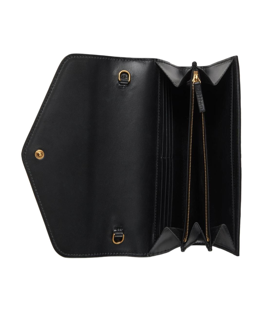 GUCCI Черный кожаный кошелек, фото 7