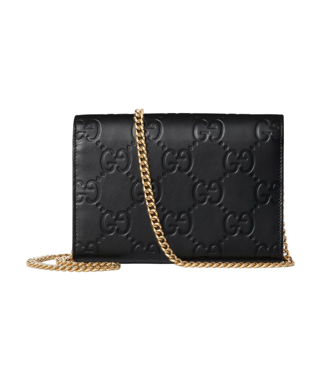 GUCCI Черный кожаный кошелек, фото 4