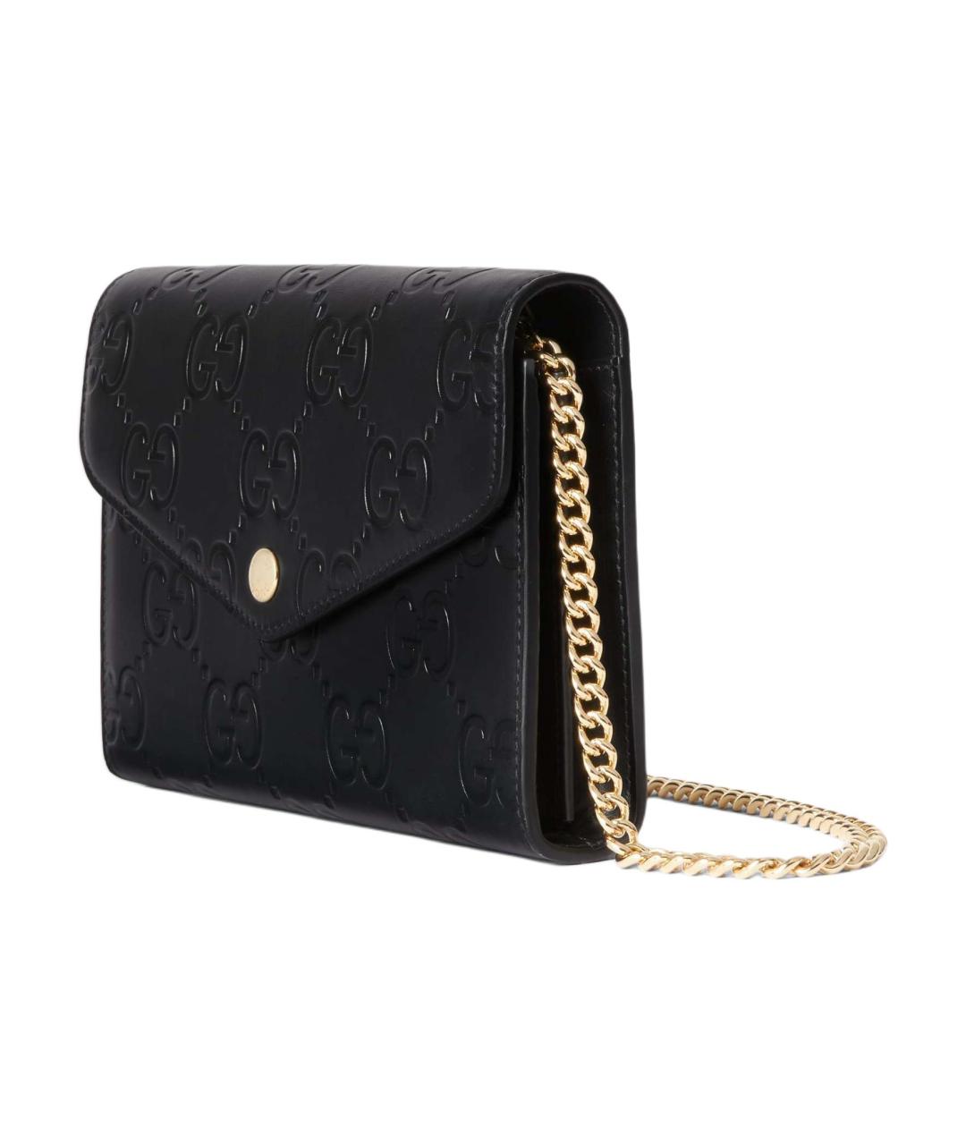 GUCCI Черный кожаный кошелек, фото 2