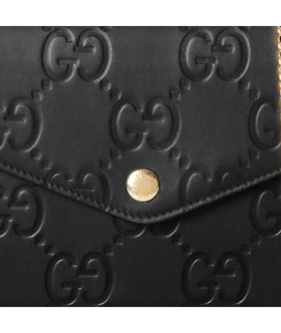 GUCCI Черный кожаный кошелек, фото 8