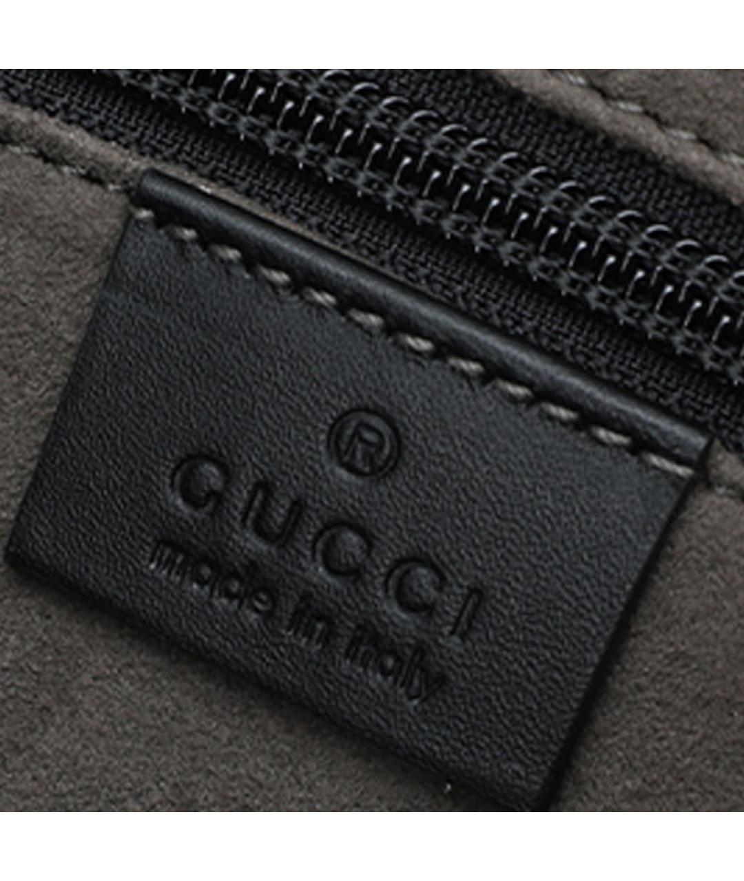 GUCCI Черная кожаная сумка на плечо, фото 9