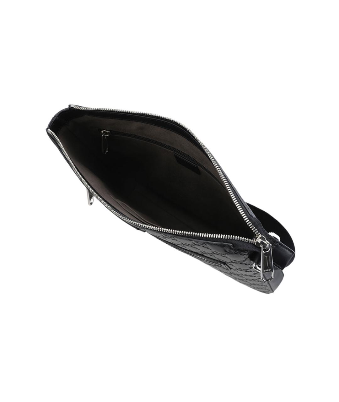 GUCCI Черная кожаная сумка на плечо, фото 5