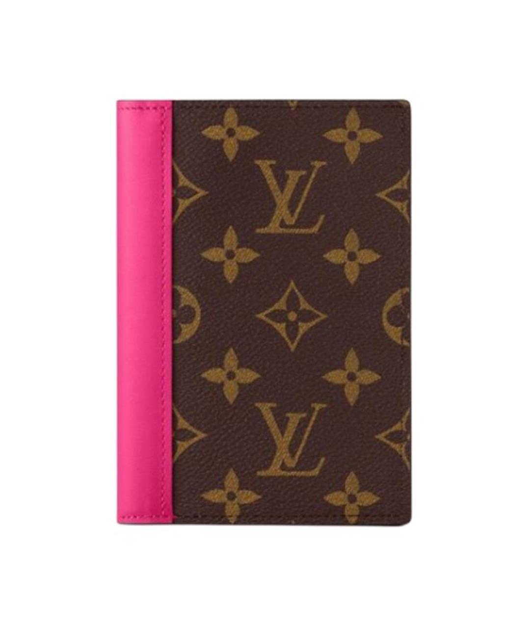 LOUIS VUITTON Коричневый кожаный кошелек, фото 1