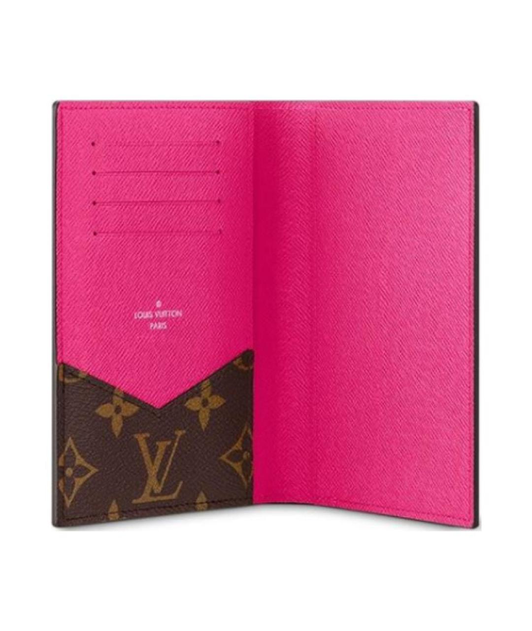 LOUIS VUITTON Коричневый кожаный кошелек, фото 3